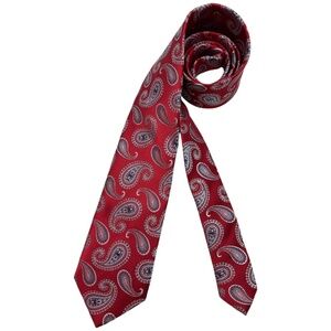 ETON Red Paisley Silk LUXURY Tie ENGLAND